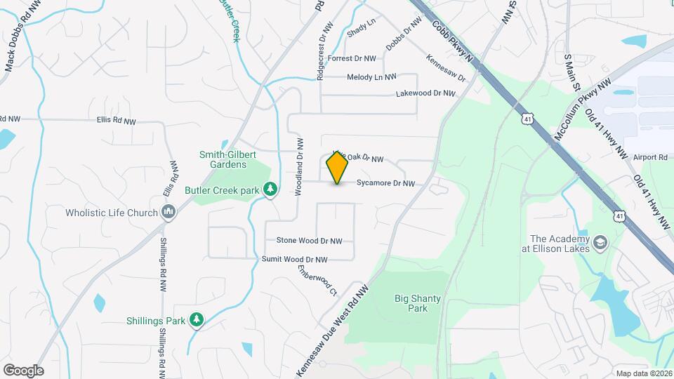 1414 Sycamore Dr NW Map and Location Details