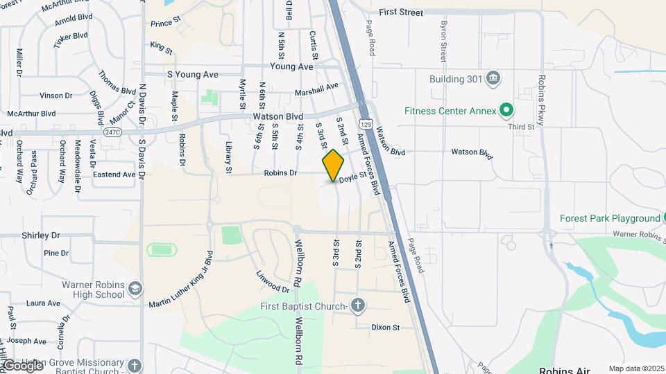 301 Doyle St Map and Location Details