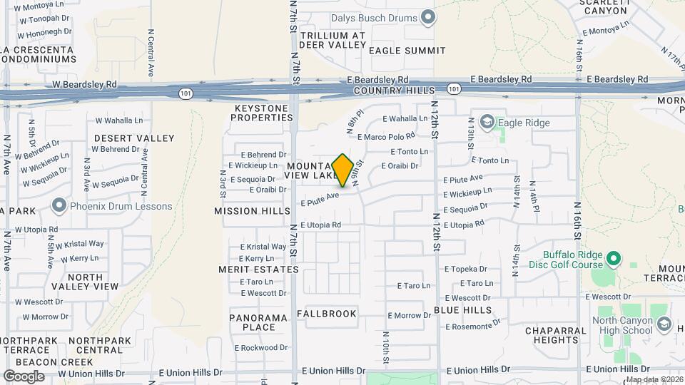 818 E Piute Ave Map and Location Details