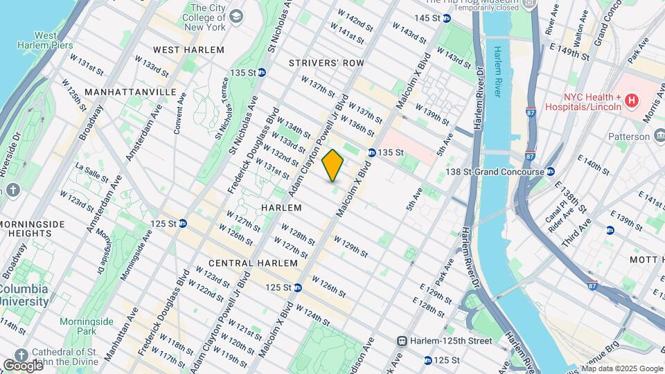 118 W 132nd St Mapa y Detalles de la Ubicación