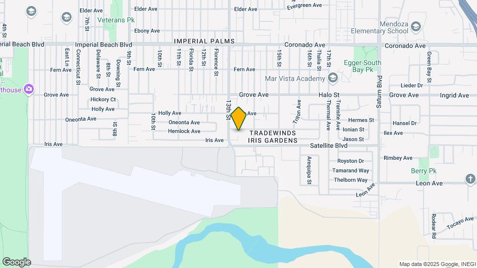 1325 Hemlock Ave Map and Location Details