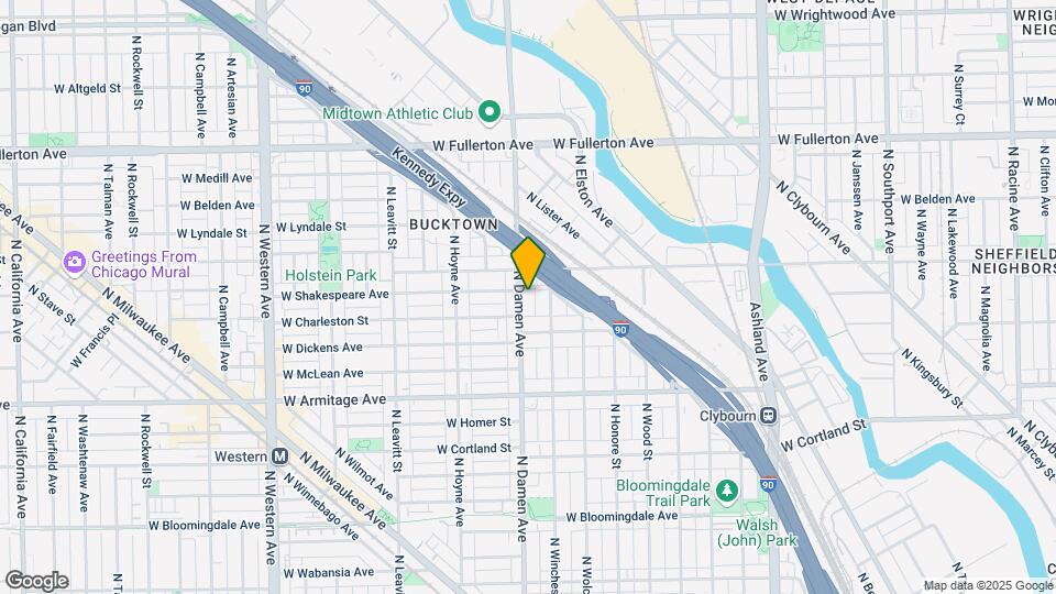 2135 N Damen Ave Mapa y Detalles de la Ubicación