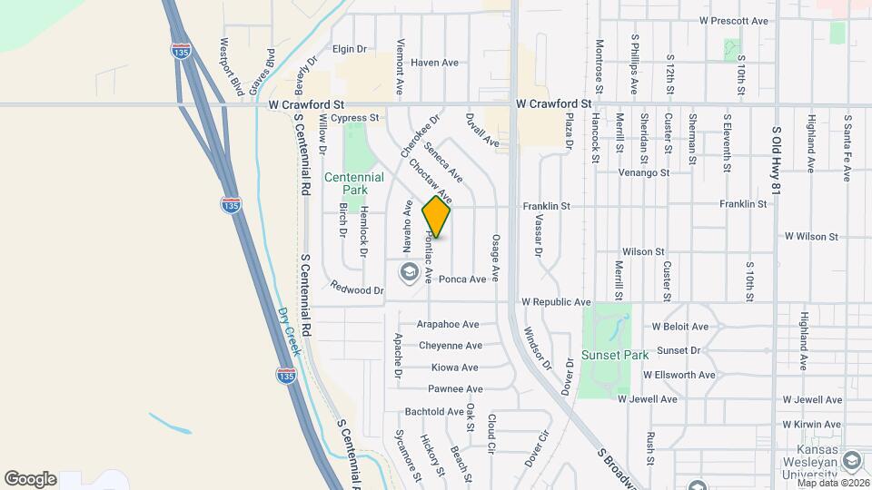 877 Pontiac Ave Map and Location Details