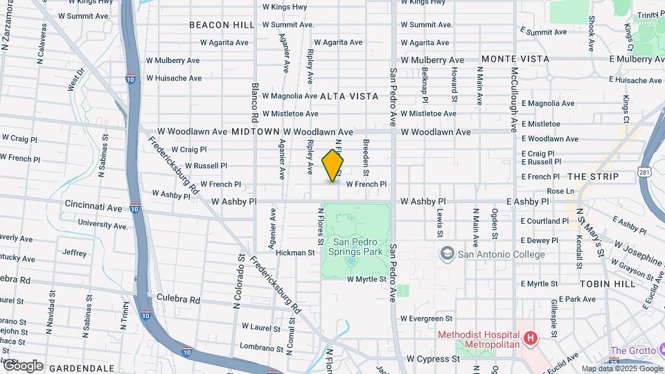 806 W French Pl Map and Location Details