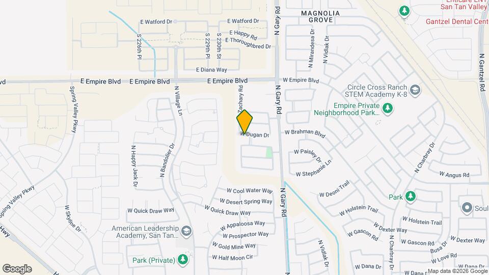 1809 W Dugan Dr Mapa y Detalles de la Ubicación