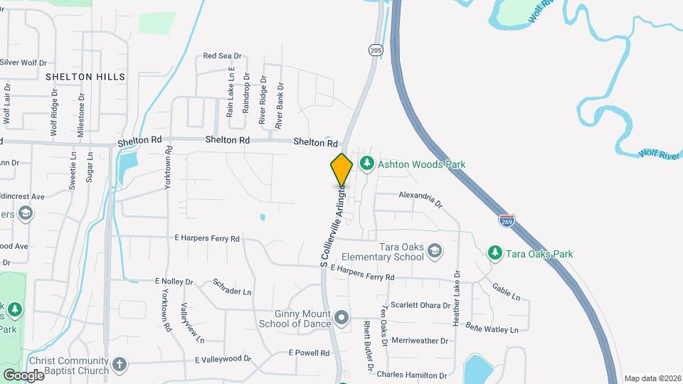 1182 S Collierville Arlington Rd Map and Location Details