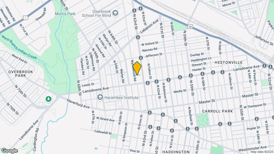 821 Wynnewood Rd Mapa y Detalles de la Ubicación