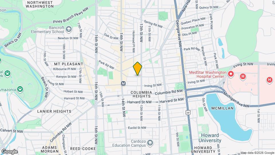 1322 Kenyon St NW Map and Location Details