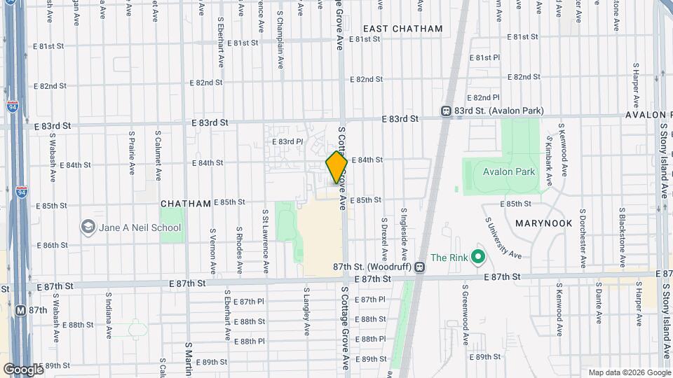 747 E 84th Pl Map and Location Details