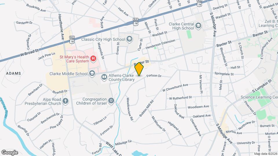 206 Fortson Dr Mapa y Detalles de la Ubicación