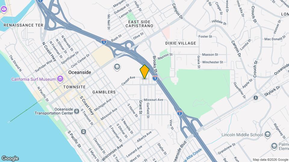 338 N Grant St Map and Location Details