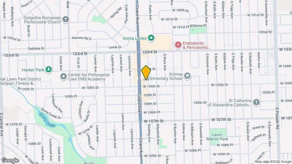 10430 S Keating Ave Map and Location Details