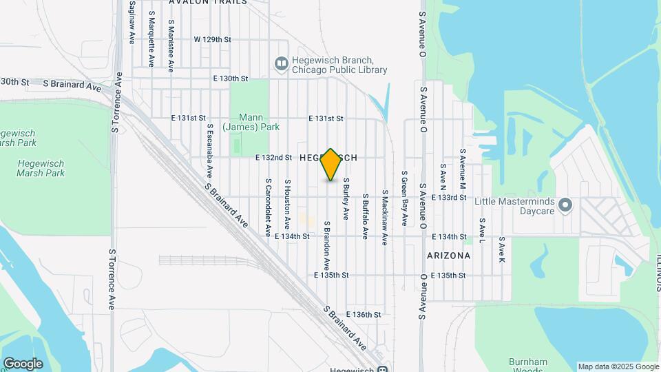 13243 S Brandon Ave Mapa y Detalles de la Ubicación