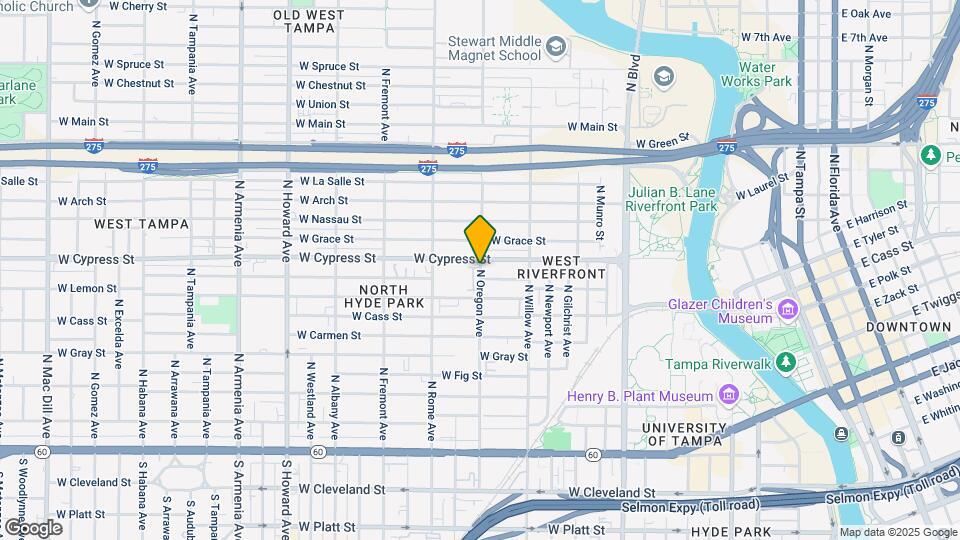844 N Oregon Ave Map and Location Details