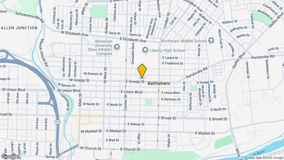 201 E Goepp St, Unit Secvond Floor Map and Location Details