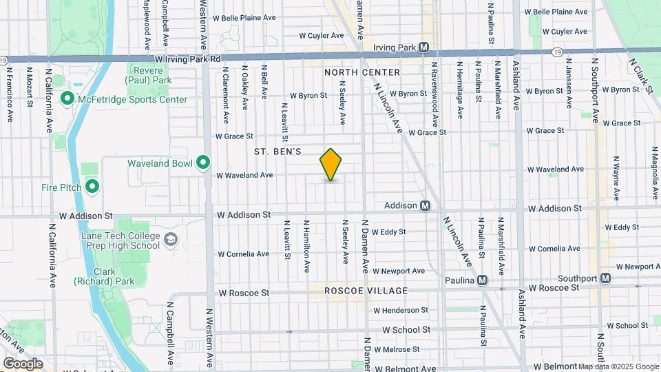 3643 N Hoyne Ave, Unit 2 Map and Location Details
