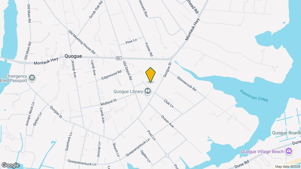 94 Quogue St Map and Location Details