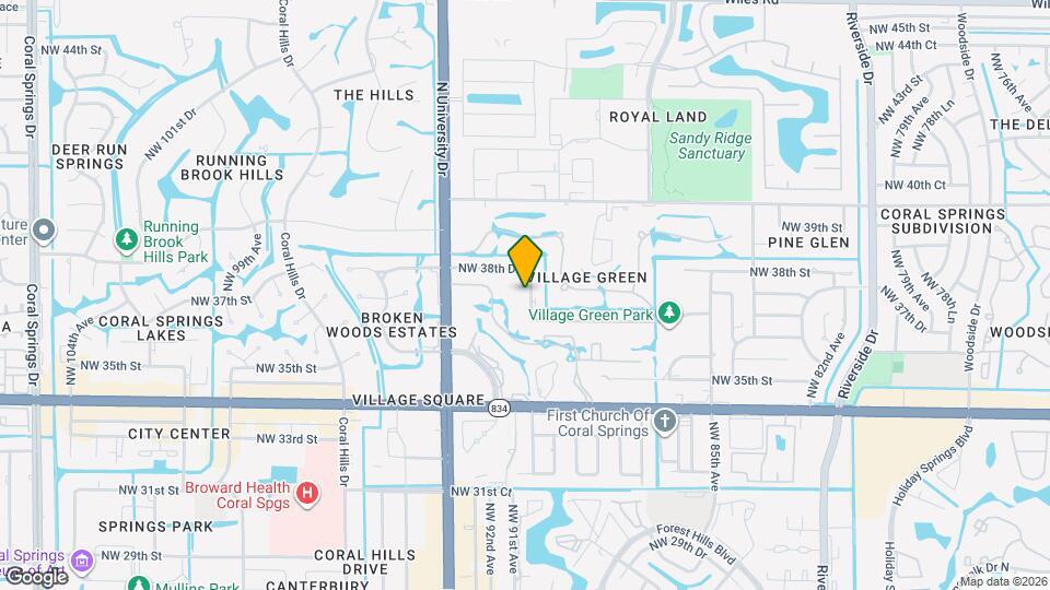 9010 NW 38th Dr Map and Location Details