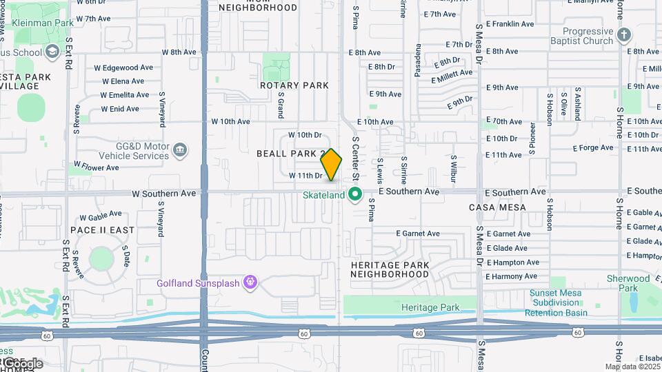 20 W Southern Ave Map and Location Details