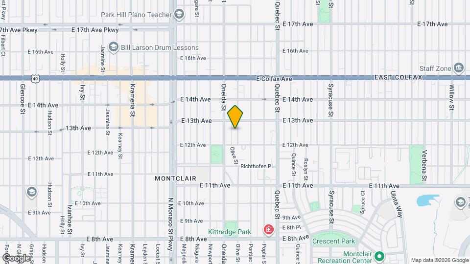 1241 Olive St Mapa y Detalles de la Ubicación