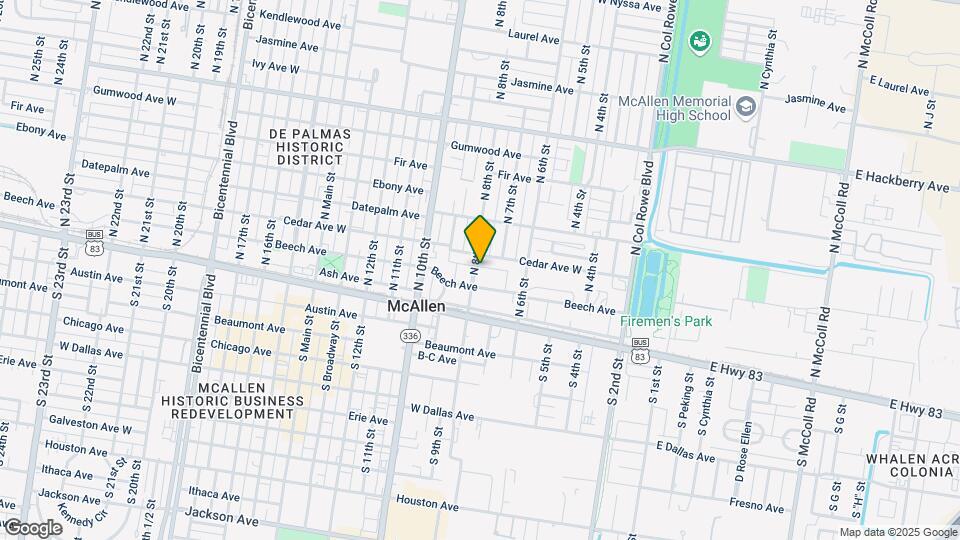 210 N 8th St Map and Location Details