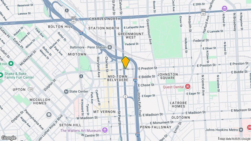 1229 N Calvert Map and Location Details