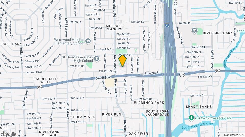 1150 SW 26th Terrace Mapa y Detalles de la Ubicación
