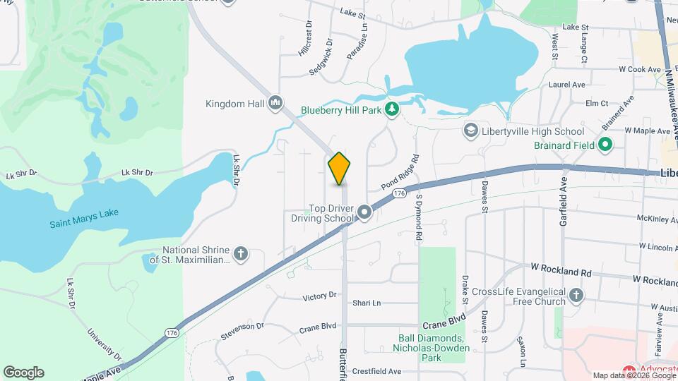 227 N Butterfield Rd Map and Location Details