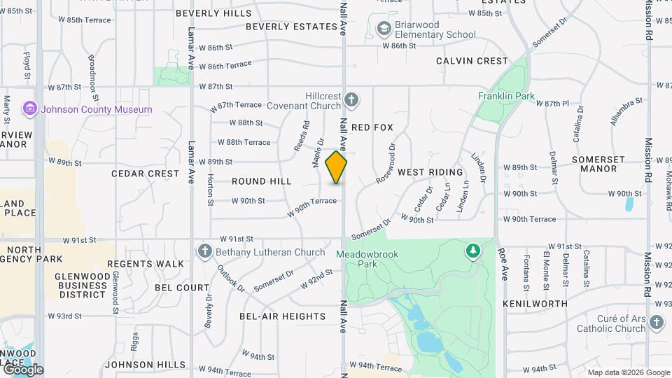 8940 Nall Ave Map and Location Details