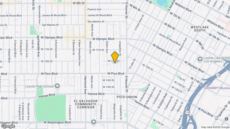 1218 1/2 Magnolia Ave Map and Location Details