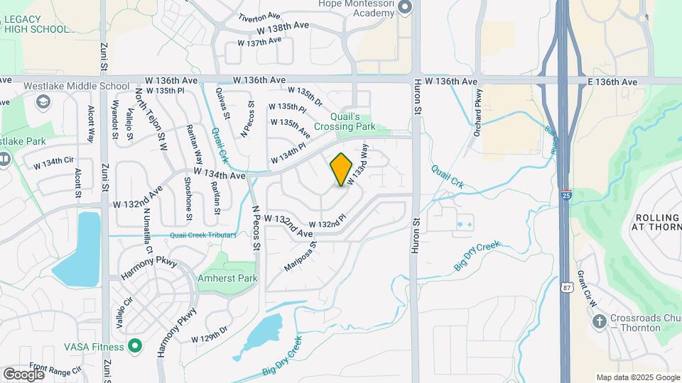 1217 W 133rd Way Map and Location Details