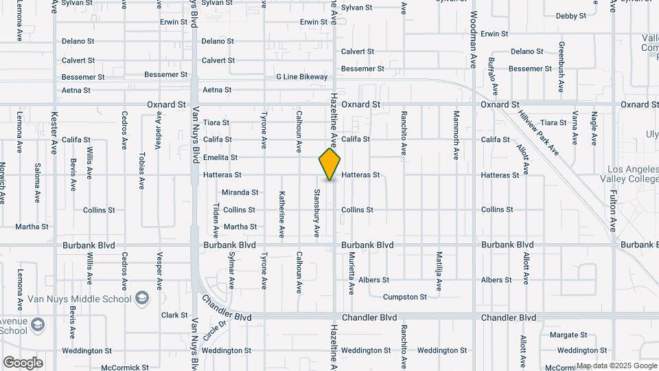 5745 Hazeltine Ave Map and Location Details
