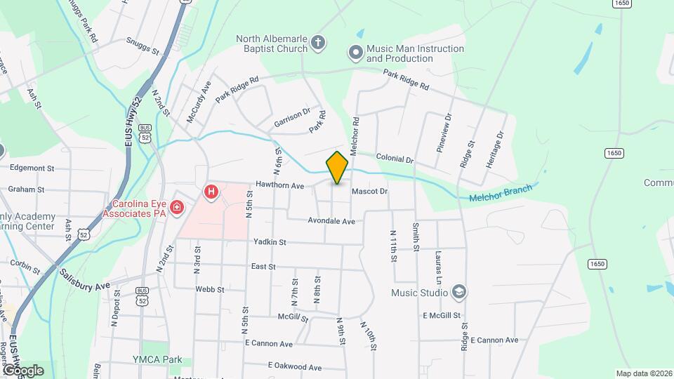 1104 Belvedere Dr Map and Location Details