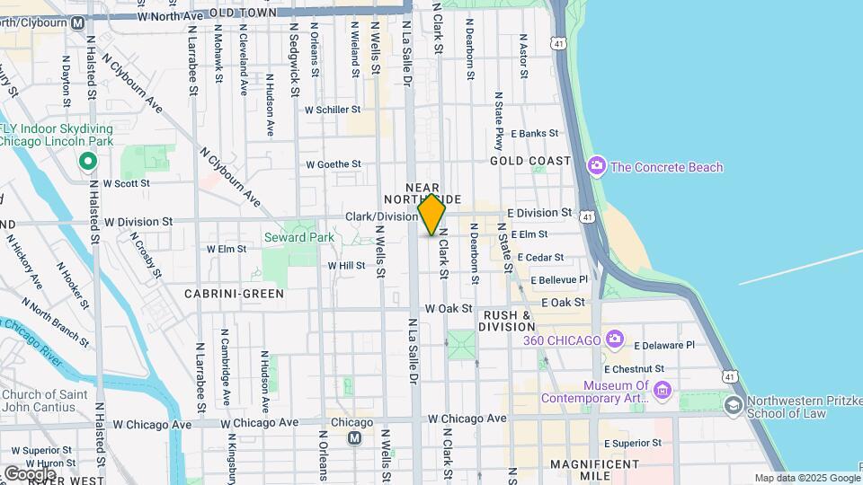 111 W Elm St Map and Location Details