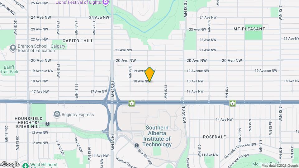 1239 18 Av NW Map and Location Details