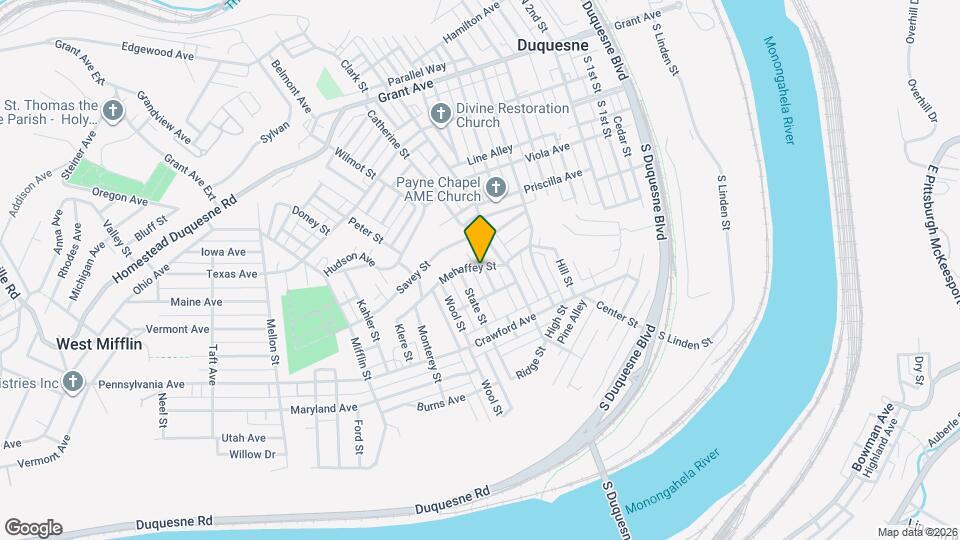 701 Mehaffey St Map and Location Details