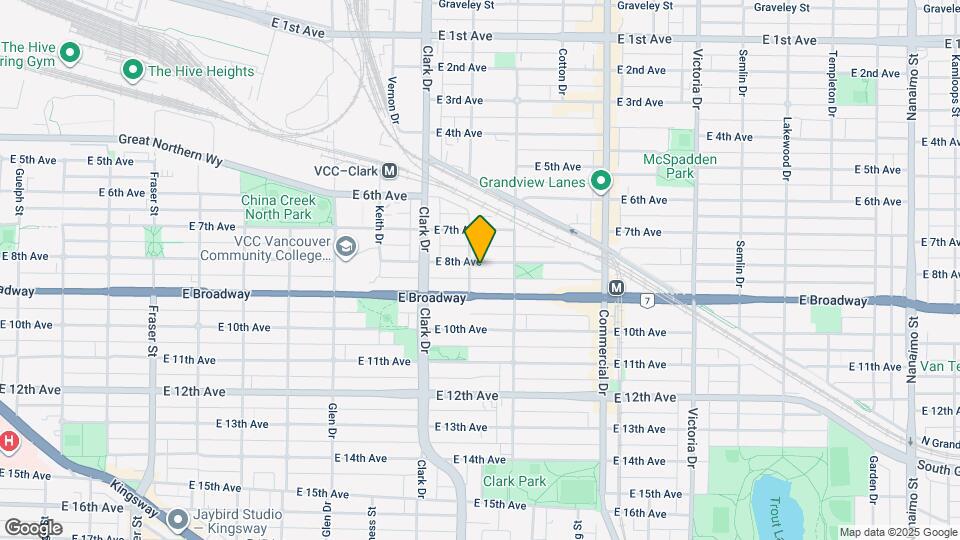 1420 E 8th Ave Map and Location Details