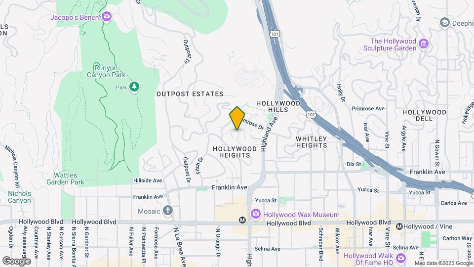 2041 Glencoe Way Map and Location Details