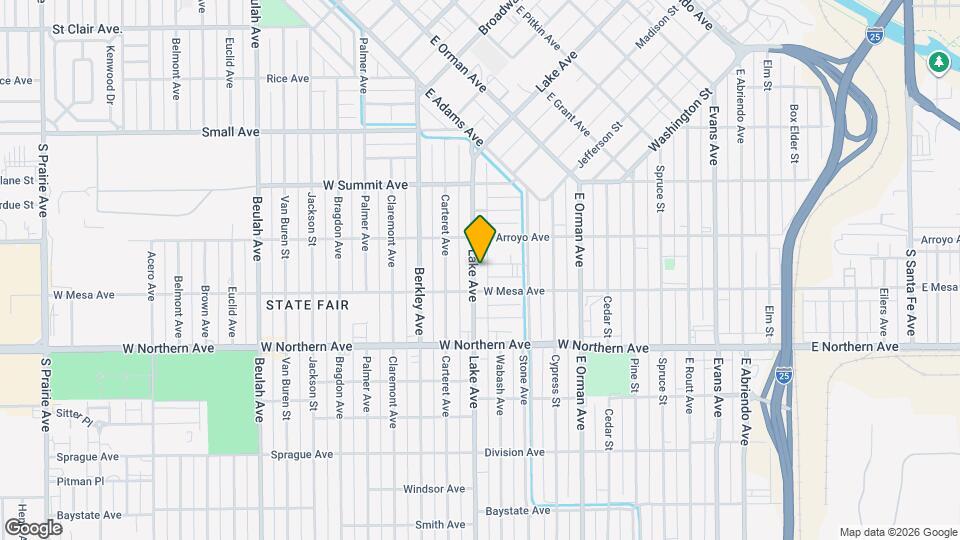 1124 Lake Ave Map and Location Details