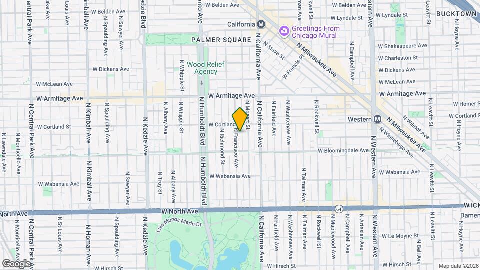 1837 N Francisco Ave Map and Location Details