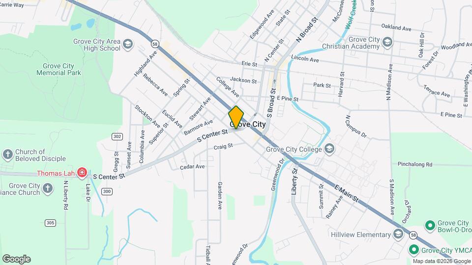 422 S Center St Map and Location Details