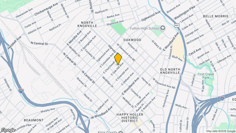 401 E Oak Hill Ave Map and Location Details