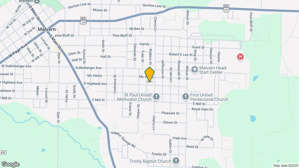 1212 E Highland Ave Mapa y Detalles de la Ubicación