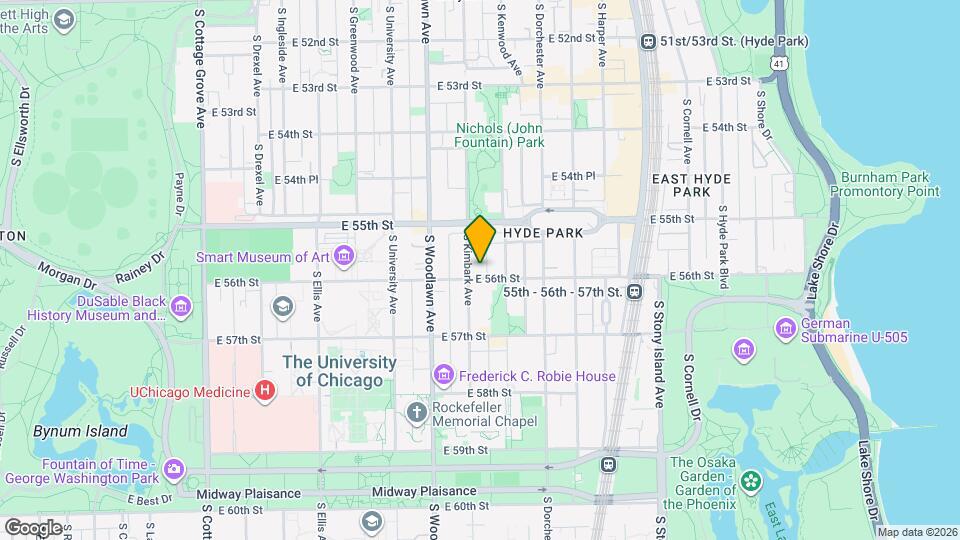 5551 S Kimbark Ave, Unit 1 Mapa y Detalles de la Ubicación