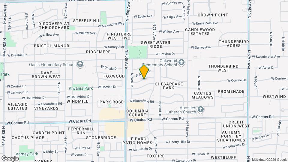 7331 W Windrose Dr Map and Location Details