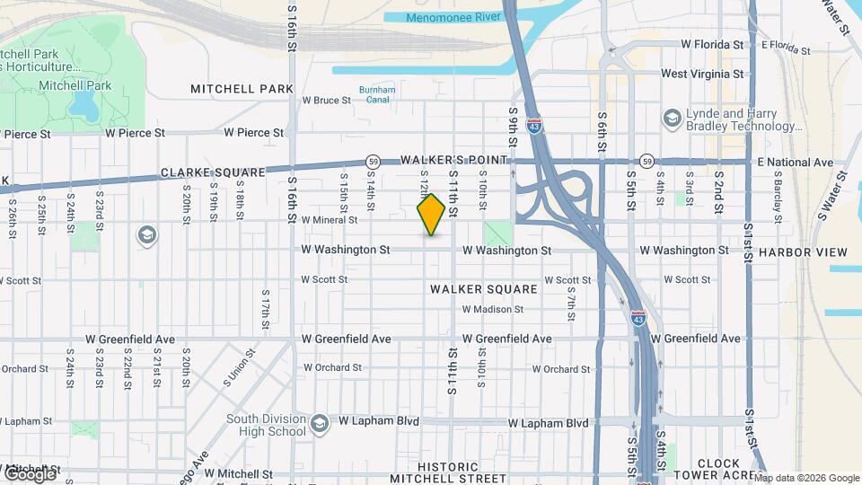 1130 W Washington St Map and Location Details