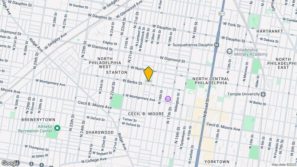 1911 W Berks St Map and Location Details