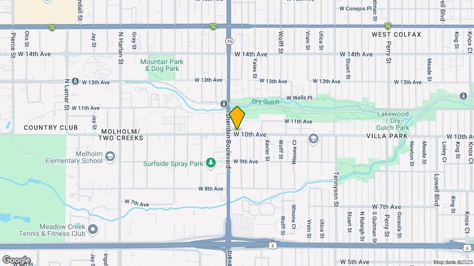 5153 W 10th Ave Map and Location Details