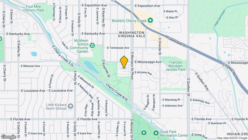 6364 E Mississippi Ave Map and Location Details