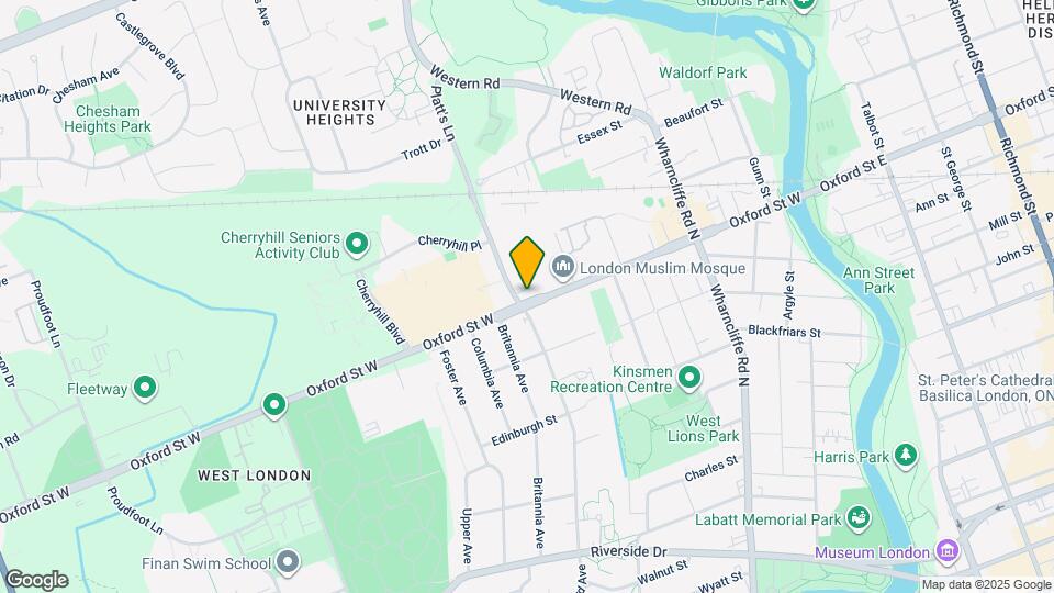 165 Oxford St W Map and Location Details